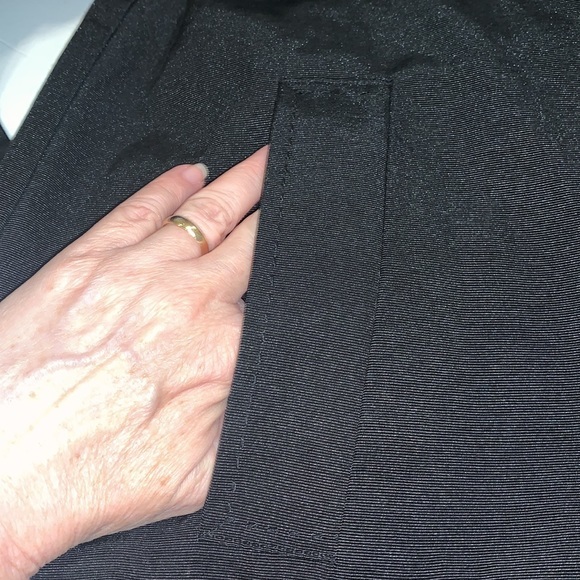 Worthington size S black Vintage button up 3/4 sleeve A-line dress coat jacket - Picture 9 of 16